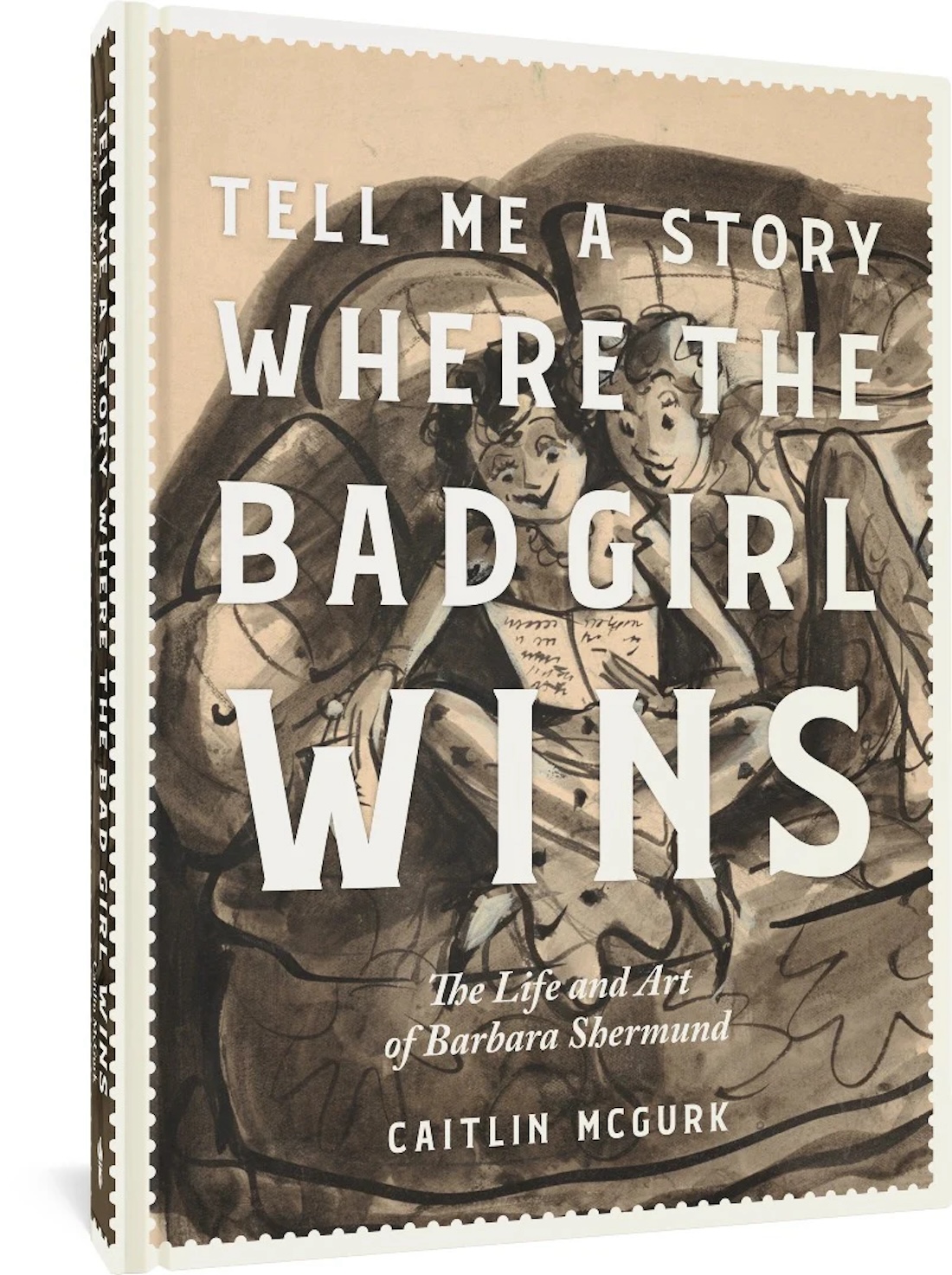 The cover art for Tell Me a Story Where the Bad Girl Wins, featuring an illustration by artist Barbara Shermund.